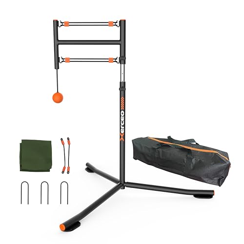 Adjustable Solo Baseball Swing Trainer with Auto Reset for Indoor & Backyard Practice