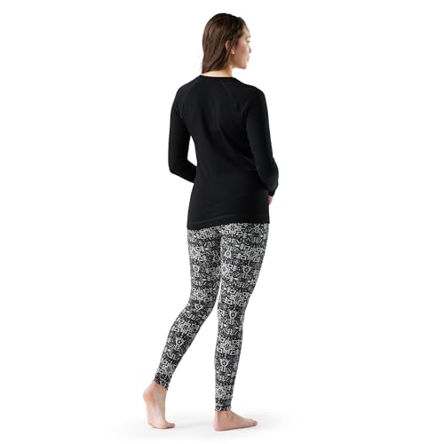 Women's Classic Thermal Merino Base Layer Bottoms X-Large Black Deco Floral