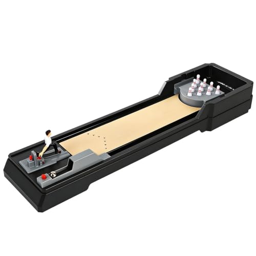 Tabletop Bowling Game Set with 10 Pins and Ball, Mechanical Play, 6+