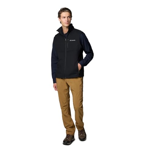 Large Black Columbia Ascender II Softshell Vest - Men's Performance Outerwear