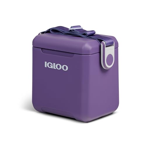 Igloo Tag Along Too Coolers Insulated Hard Shell Picnic Cooler with Dusted Grape Variation
