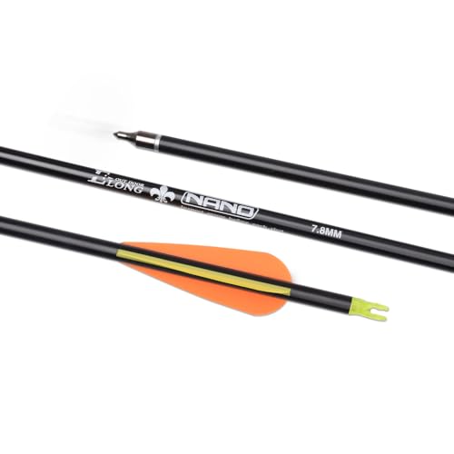 28 Inch Orange Carbon Hunting Arrows with Removable 100 Grain Tips - Pack of 12