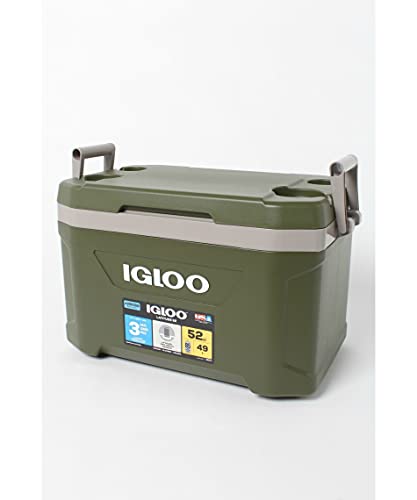 Igloo Sportsman Latitude 52 Cooler Box 11.2 Gal Outdoor Camping & Fishing Green