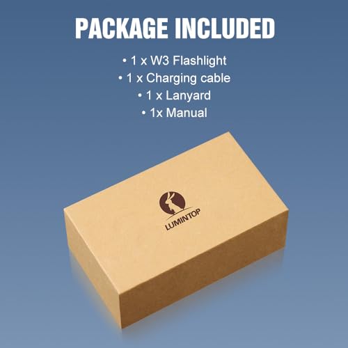 Black Compact Rechargeable LEP Flashlight - 700M Range, Triple Light, Waterproof