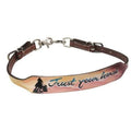 Leather Trust Your Horse Wither Strap with Barrel Racer Design - Equestrian Tack