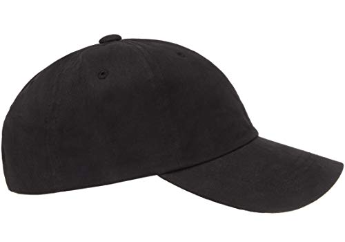 Unisex Cotton Twill Dad Cap - Black, One Size - Yupoong YP Classics Peached