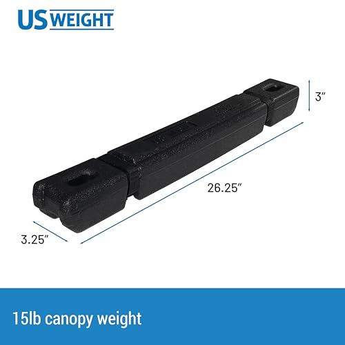 US Weight Black 4-Pack 15 lb Canopy Weights - Secure Tents & Umbrellas