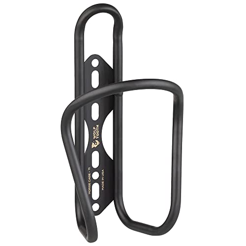 Wolf Tooth Morse Ti Limited Edition Black Titanium Bottle Cage - Repositionable, Made in USA