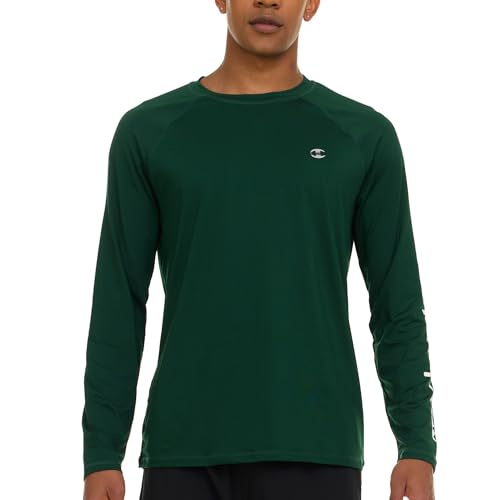 Men's UPF 50+ Long Sleeve Rash Guard Swim Shirt - Quick Dry Water Sports