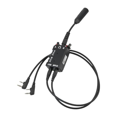 HEARFALCOM Tactical Headset Adapter for MPU5 Dual PTT with Black Finish