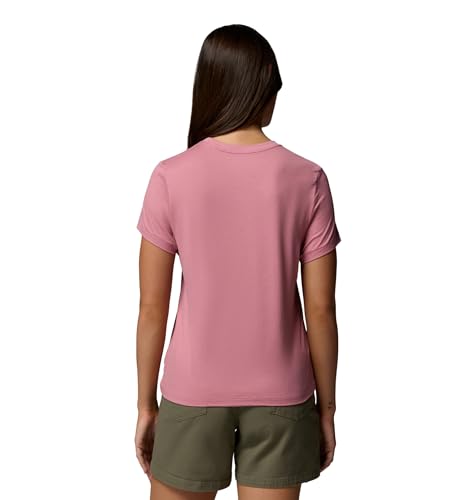 Columbia Women's Parsons Point Short Sleeve Logo Tee - Medium Rosette Heather