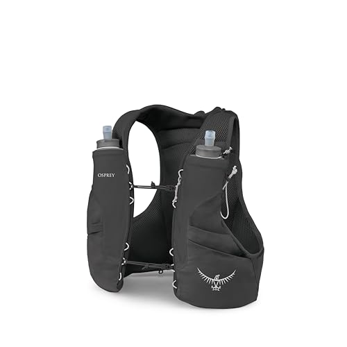 Men's Large Black Hydration Vest with Soft Flasks - Osprey Duro 6L