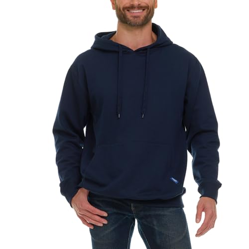 Wrangler Big & Tall Men's Navy Heavyweight Fleece Pullover Hoodie 3X Tall