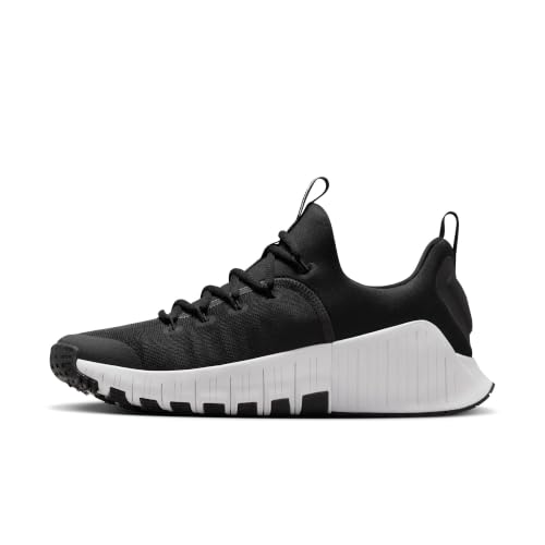 Nike Women's Free Metcon 6 Training Shoes Black/White 8 - Flexible & Stable Workout Sneakers