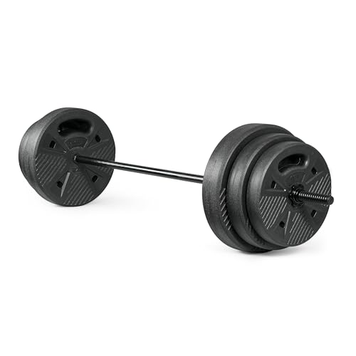 CAP 100 LB Threaded Barbell Set with Cement Grip Plates for Home Gym