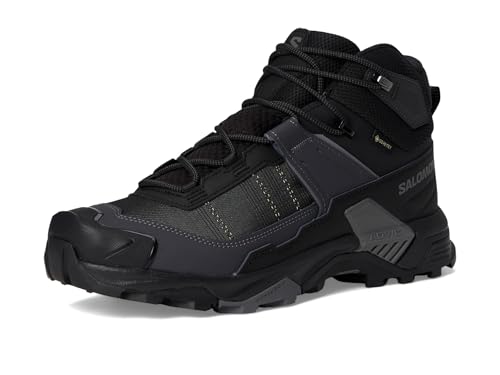 Salomon X Ultra 5 Mid Wide GTX Hiking Boots - Black/Asphalt/Castlerock, Size 11