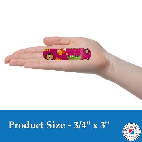 Kids Animal Print Adhesive Bandage - 3/4" x 3" Sterile, 100 Count - Variation of 3/4" x 3" Strip