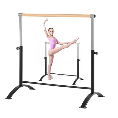 46.8x27.4 Inch Freestanding Adjustable Ballet Barre for Home & Studio - Anti-Wobble Fitness Equipment