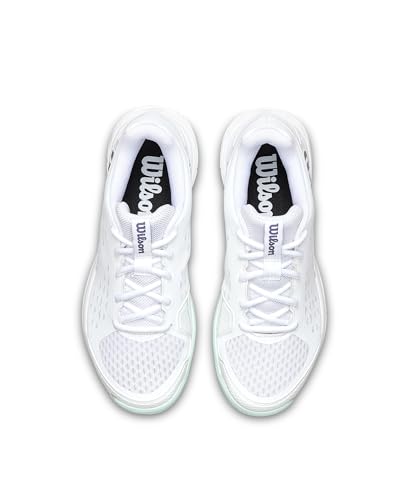 Kids Tennis Shoes - Lightweight Breathable Junior Athletic Sneakers White/Blue - Wilson Rush Pro Lite