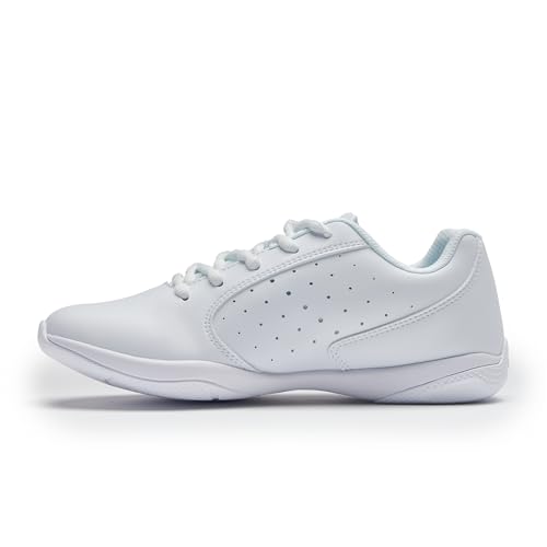 Rebel Athletic Rise White Cheer Shoes - Size 8, Stable Cushion Support