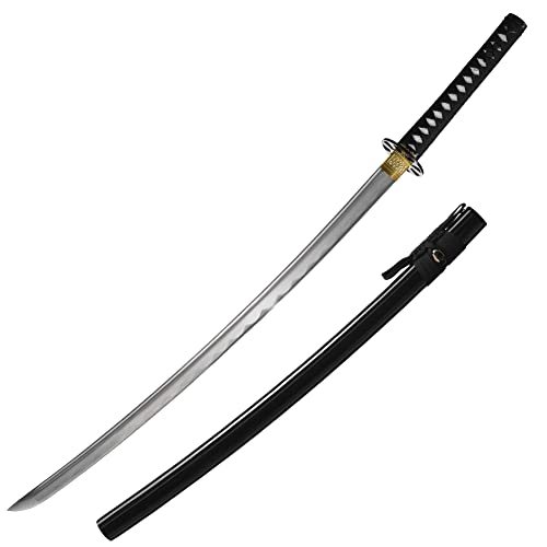 Samurai Katana Sword - Handmade 1060/1095 Carbon Steel Full Tang Blade, Traditional Forge