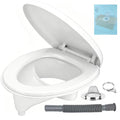Large Composting Toilet Urine Diverter & Seat DIY Kit with Stainless Steel Sink
