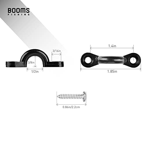 Kayak Pad Eye Kit with Screws - Tri-Grip Rivets, Black, 12 Sets
