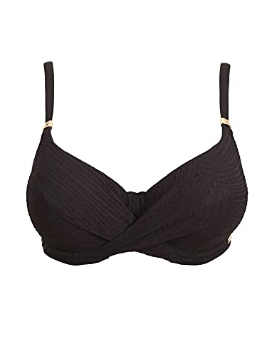Fantasie Women's Ottawa Underwire Bikini Top 32F Black Supportive Swimsuit