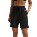 Women's Bermuda Shorts 7 Inch with Pockets - X-Large Black