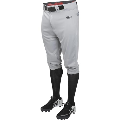 Men's Baseball Pants - Launch Series Knicker Fit, Solid Color, Medium Grey