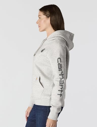 Carhartt Women's Iconic Clarksburg Logo Sweatshirt - X-Small Asphalt Heather Nep