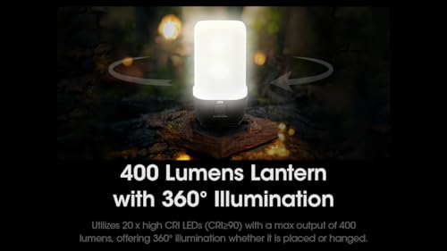 Nitecore LR70 LED Camping Lantern & Flashlight, 3000 Lumens, USB-C Rechargeable, Emergency Power Bank