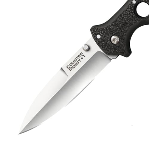 Cold Steel Counter Point 4-Inch Japanese AUS10A Razor-Sharp Folding Knife Silver & Black