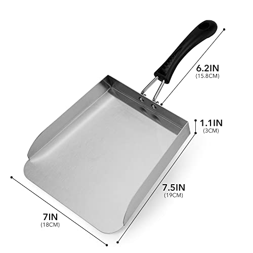 Large Griddle Spatula for Rice & Veggies - Heavy Duty Stainless Steel