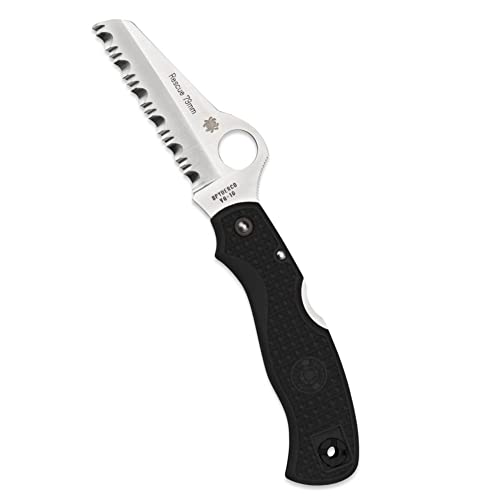 Spyderco Rescue 79mm Folding Pocket Knife with SpyderEdge Serrations