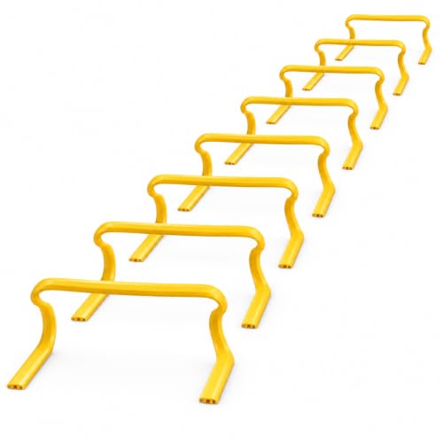 Agility Hurdles Pack of 8 - 18 Inch Speed & Training Obstacles for Athletes