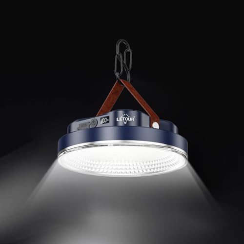 Blue Portable Camping Light 5000LM Rechargeable LED Lantern IPX4 Waterproof with Magnet - Extra Large