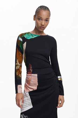Desigual Women's Patch Fiona Vest XS Black - Fashionable Outerwear