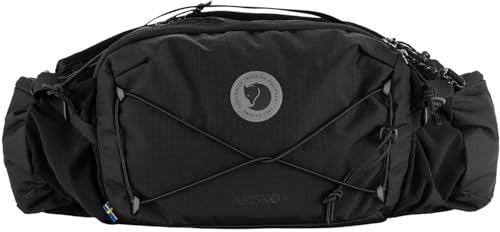 Fjällräven Abisko Hip Pack 6 Black - Lightweight Trail Storage, Adjustable Hiking Belt