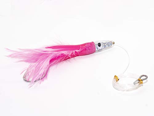 6 Pack Offshore Tuna Lures Set - Rigged Feather Fishing Tackle