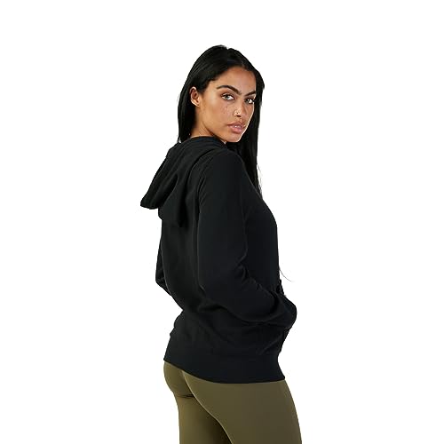 Women's Fox Head Fleece Pullover Hoodie - Large Black Pink