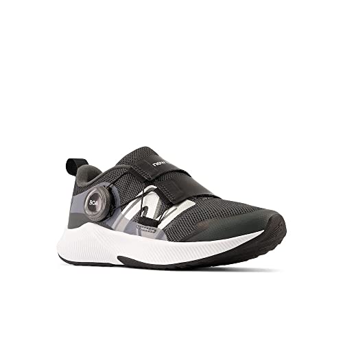 New Balance Kids' DynaSoft Reveal V4 Boa Running Shoe - Big Kid Blacktop Silver