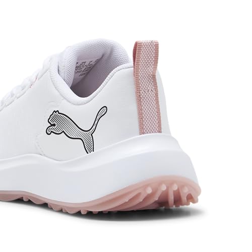 Puma Gruve Sport Junior Golf Shoes - 4 Big Kid / White-Rosy Outlook-Jasmine Flower