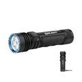 Rechargeable LED Flashlight with Holster – High Lumens, Waterproof, Black, Variations of Cool White