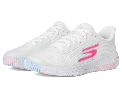 Skechers Women's Viper Court Pro 2.0 Sneakers - White Synthetic Textile, Multi Trim