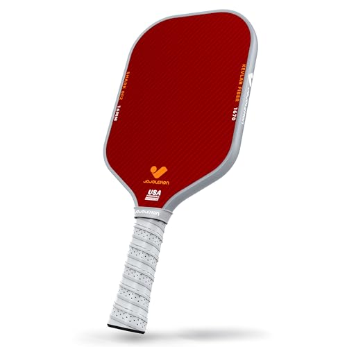 Pickleball Paddle - Carbon Fiber, 16mm Shark Power Core, Spin & Control - Red Variation