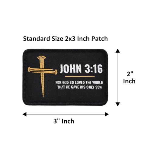 Christian Morale Patch Set John 3:16 Gospel Religious Embellishments - Great 1