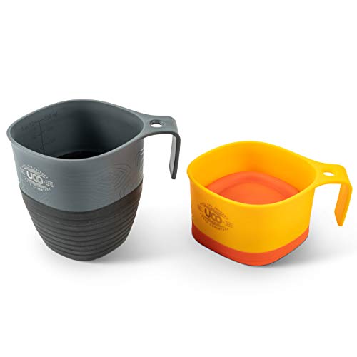 UCO Collapsible Camping Cup 12oz with Handle - Retro Sunrise / Venture 2 Pack