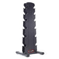 CAP Black 6-Tier Dumbbell Rack for Home Gym 210lb Capacity Space-Saving Steel