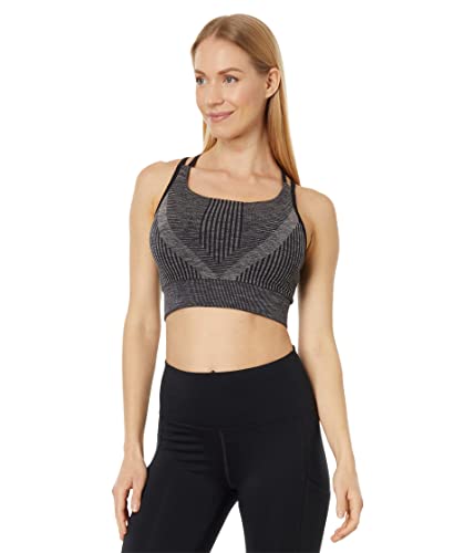 X-Large Women's Intraknit Strappy Support Bra - Black Heather